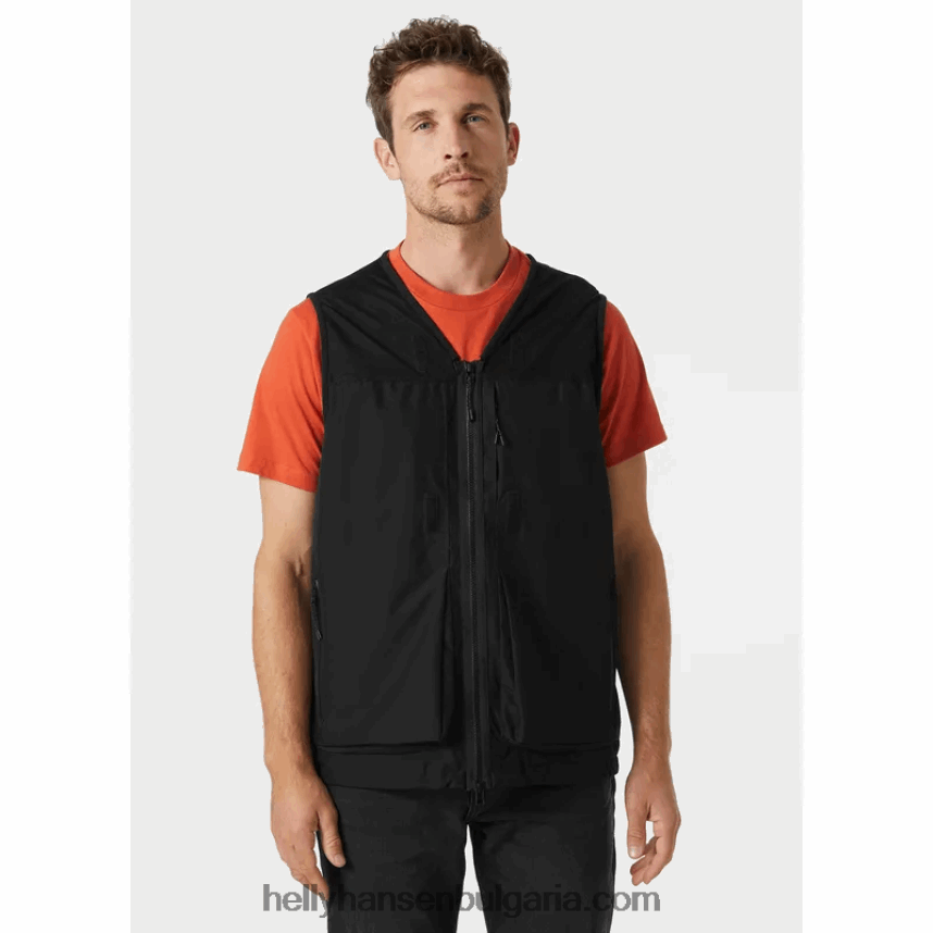 мъже мъжко флекс модулно яке за дъжд 80V22D257 черен Helly-Hansen