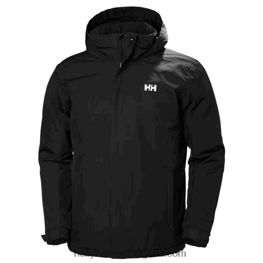 мъже мъжко изолирано водоустойчиво яке 80V22D266 черен Helly-Hansen