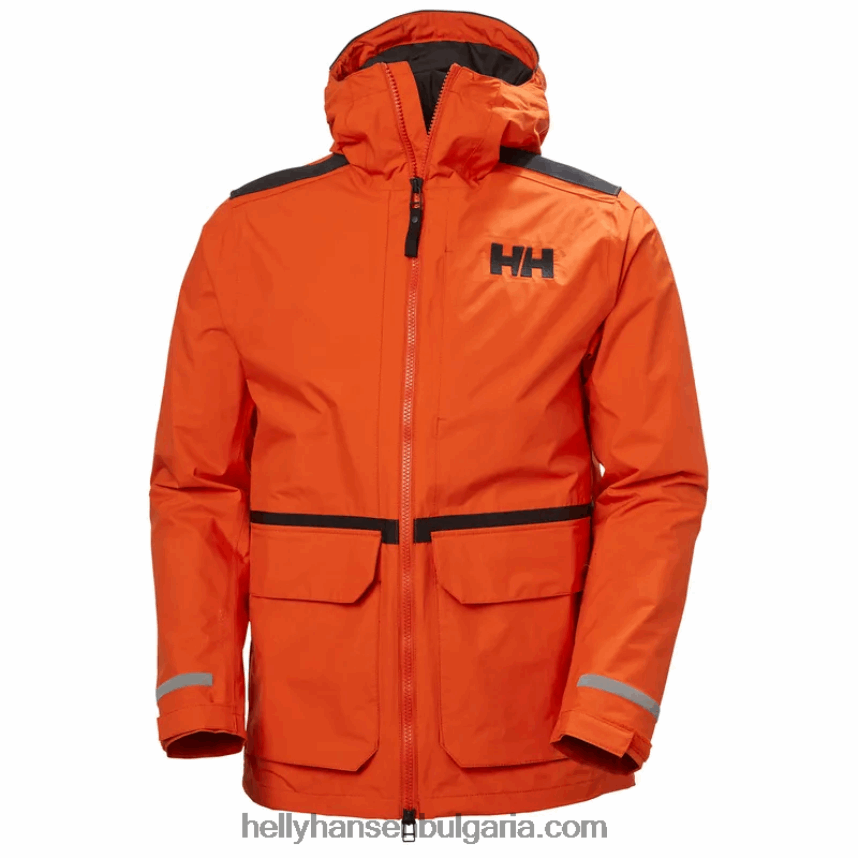 мъже мъжко патрулно яке за дъжд 80V22D275 патрулен оран Helly-Hansen