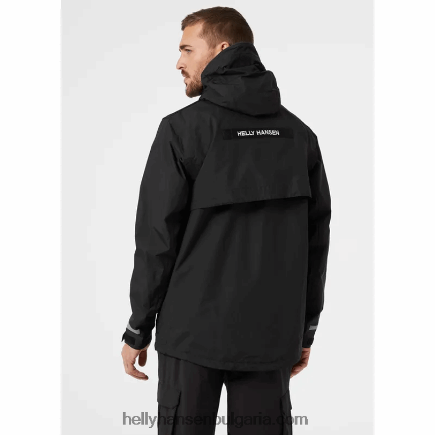 мъже мъжко патрулно яке за дъжд 80V22D276 черен Helly-Hansen