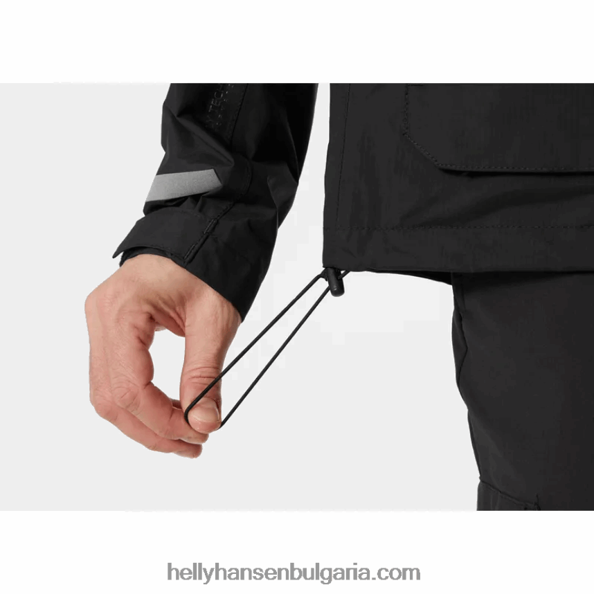 мъже мъжко патрулно яке за дъжд 80V22D276 черен Helly-Hansen