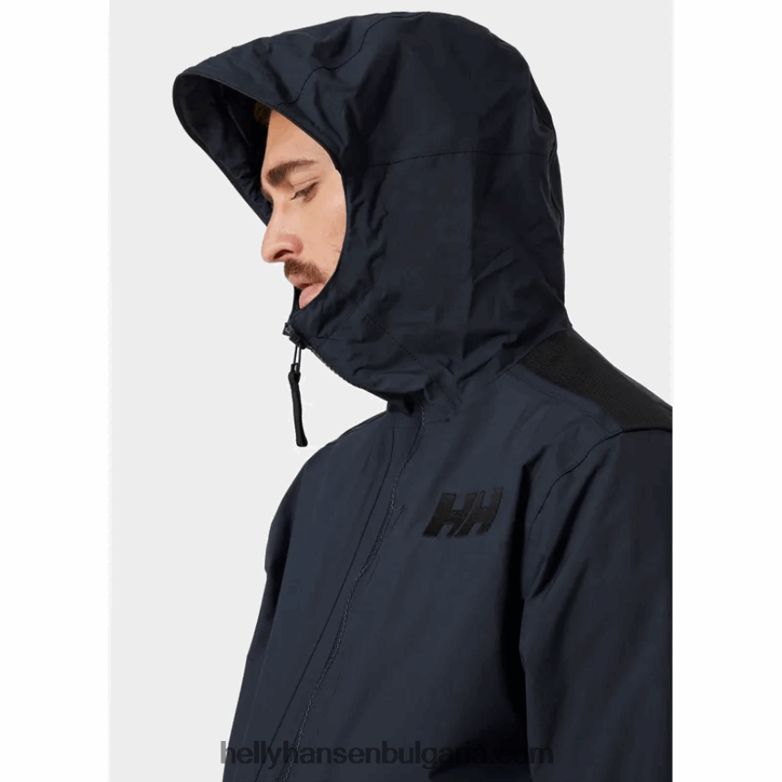 мъже мъжко патрулно яке за дъжд 80V22D277 военноморски флот Helly-Hansen