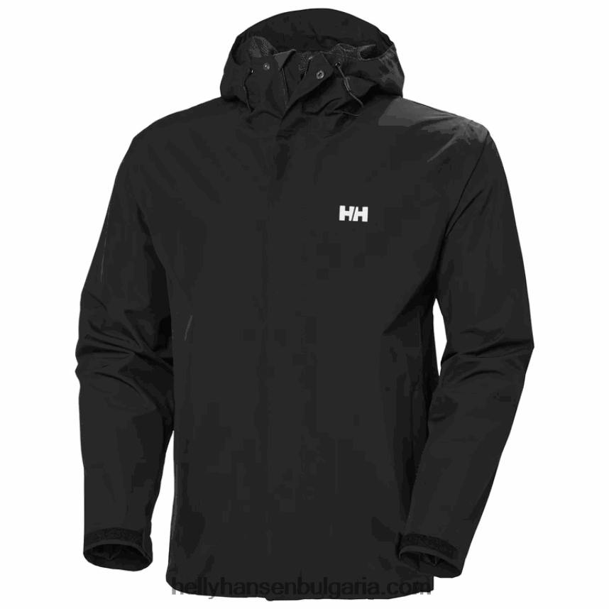 мъже мъжко портланд яке за дъжд 80V22D292 черен Helly-Hansen