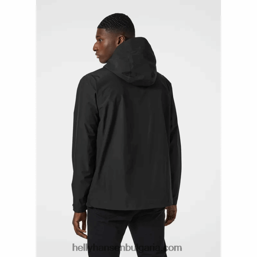мъже мъжко портланд яке за дъжд 80V22D292 черен Helly-Hansen