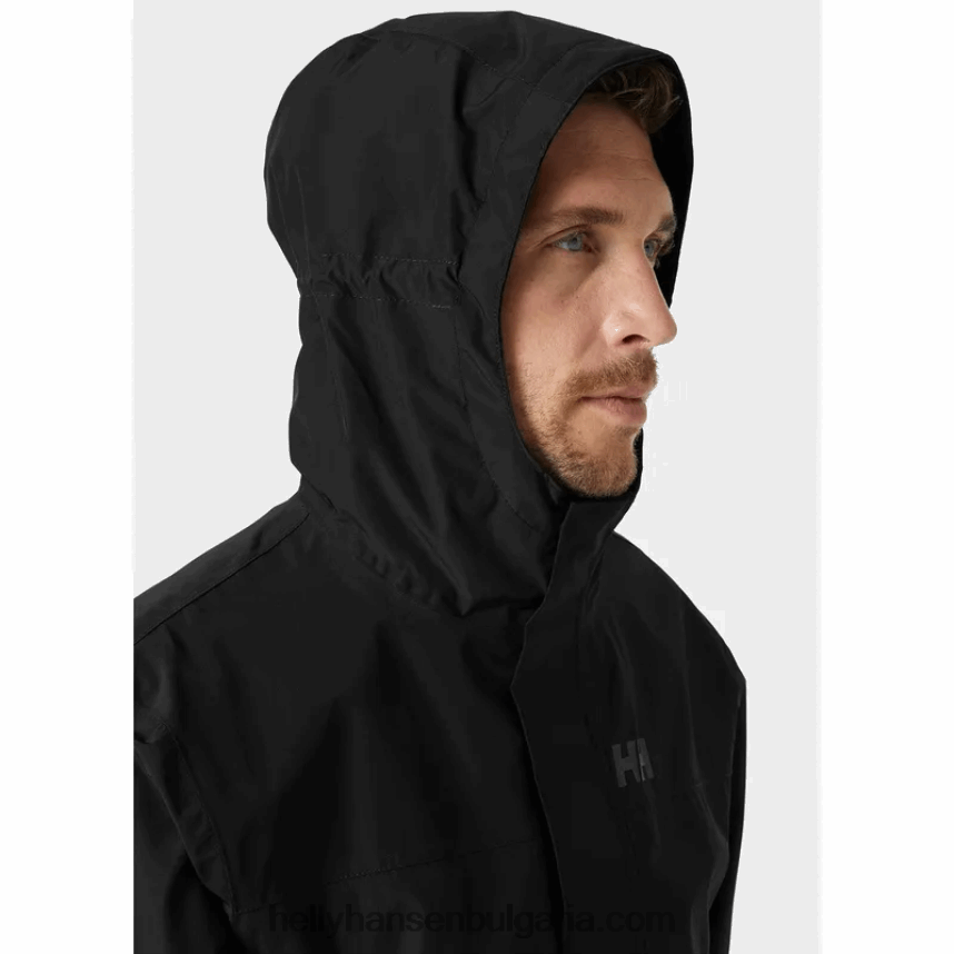 мъже мъжко t2 полезно яке за дъжд 80V22D241 черен Helly-Hansen