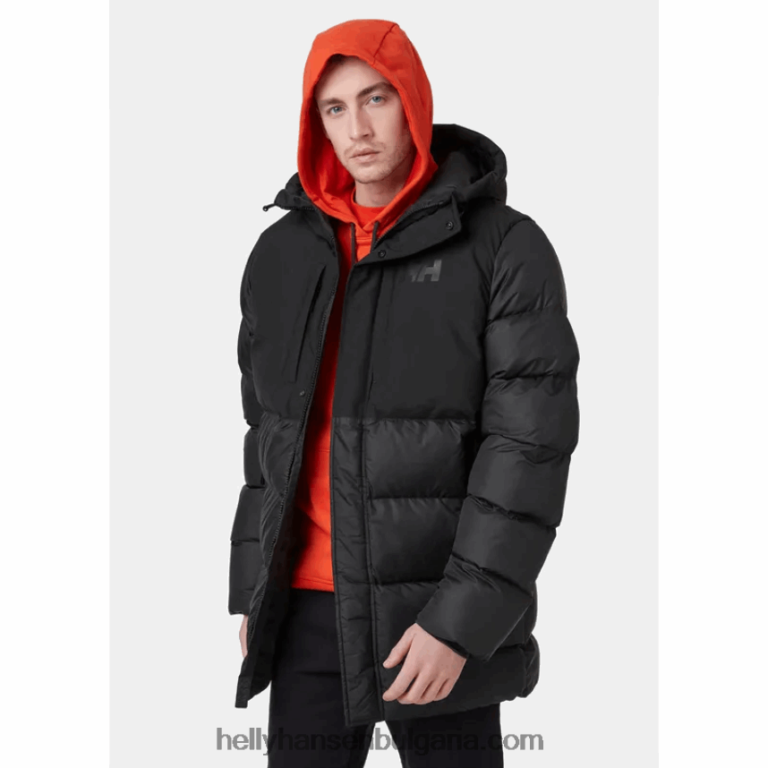мъже мъжко активно бухнало дълго яке 80V22D356 черен Helly-Hansen