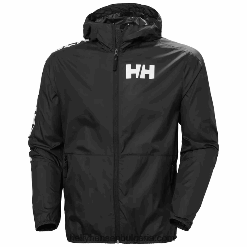 мъже мъжко активно яке за вятър 80V22D361 черен Helly-Hansen