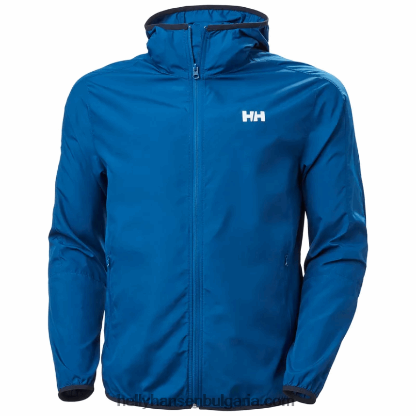 мъже мъжко леко водоустойчиво яке juell 80V22D363 дълбок фиорд Helly-Hansen