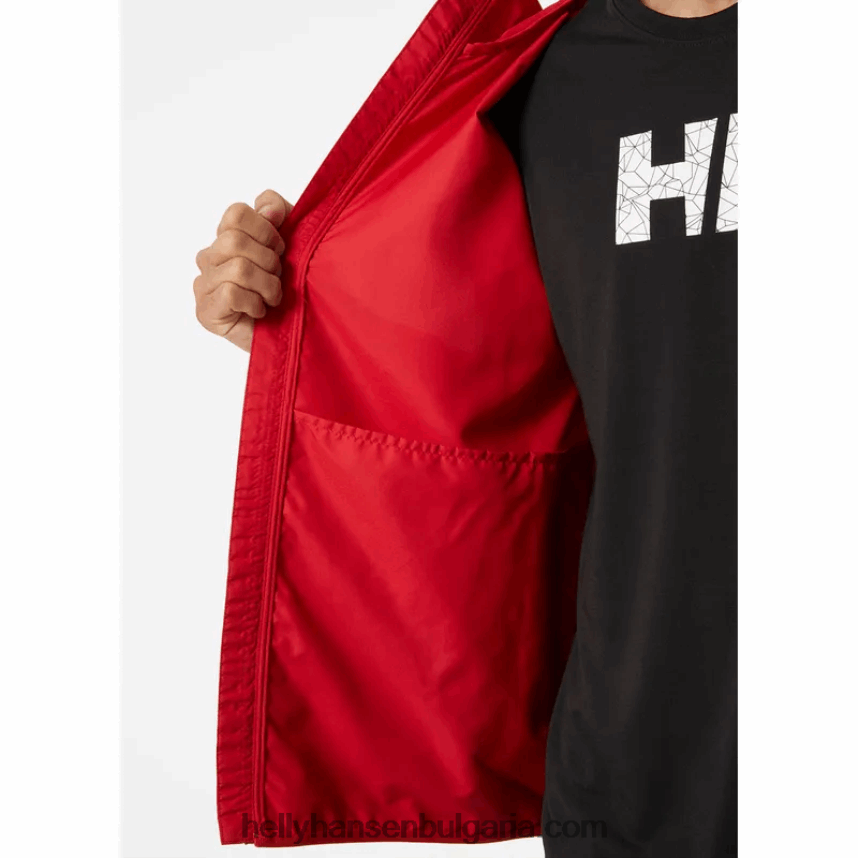 мъже мъжко леко водоустойчиво яке juell 80V22D365 червен Helly-Hansen