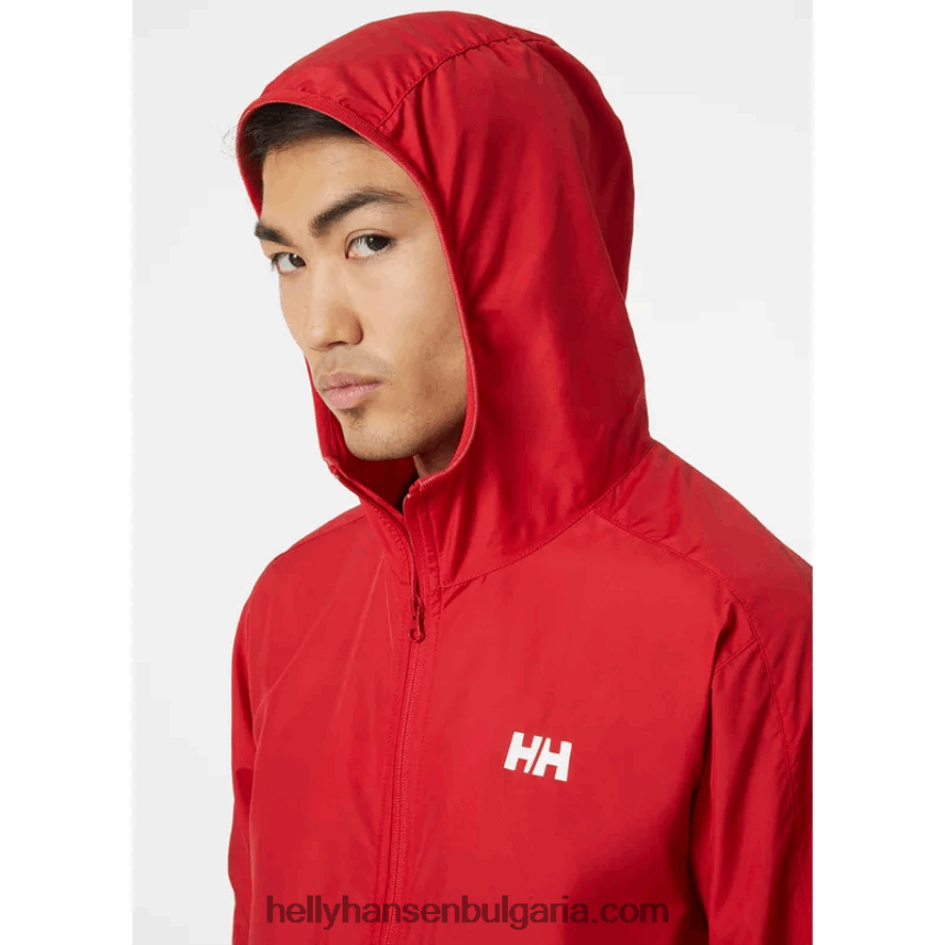 мъже мъжко леко водоустойчиво яке juell 80V22D365 червен Helly-Hansen