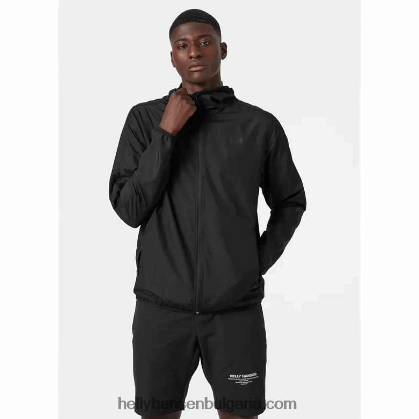 мъже мъжко леко водоустойчиво яке juell 80V22D366 черен Helly-Hansen