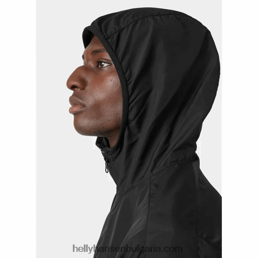 мъже мъжко леко водоустойчиво яке juell 80V22D366 черен Helly-Hansen