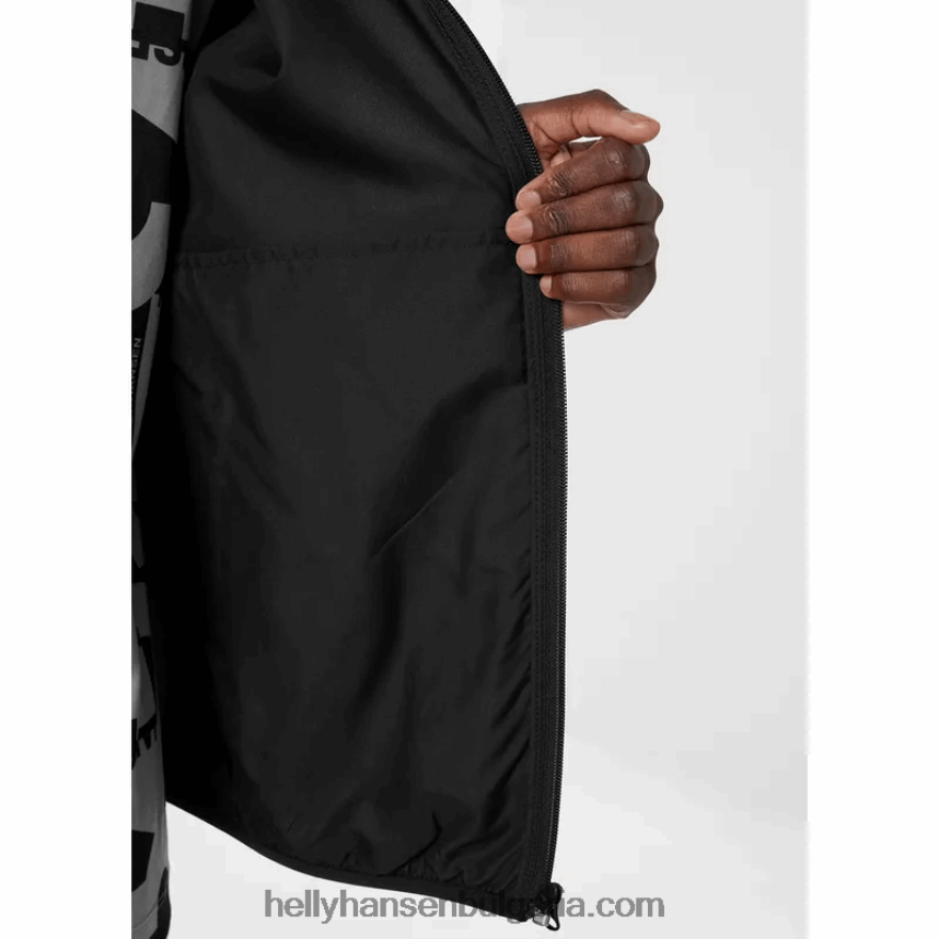 мъже мъжко леко водоустойчиво яке juell 80V22D366 черен Helly-Hansen