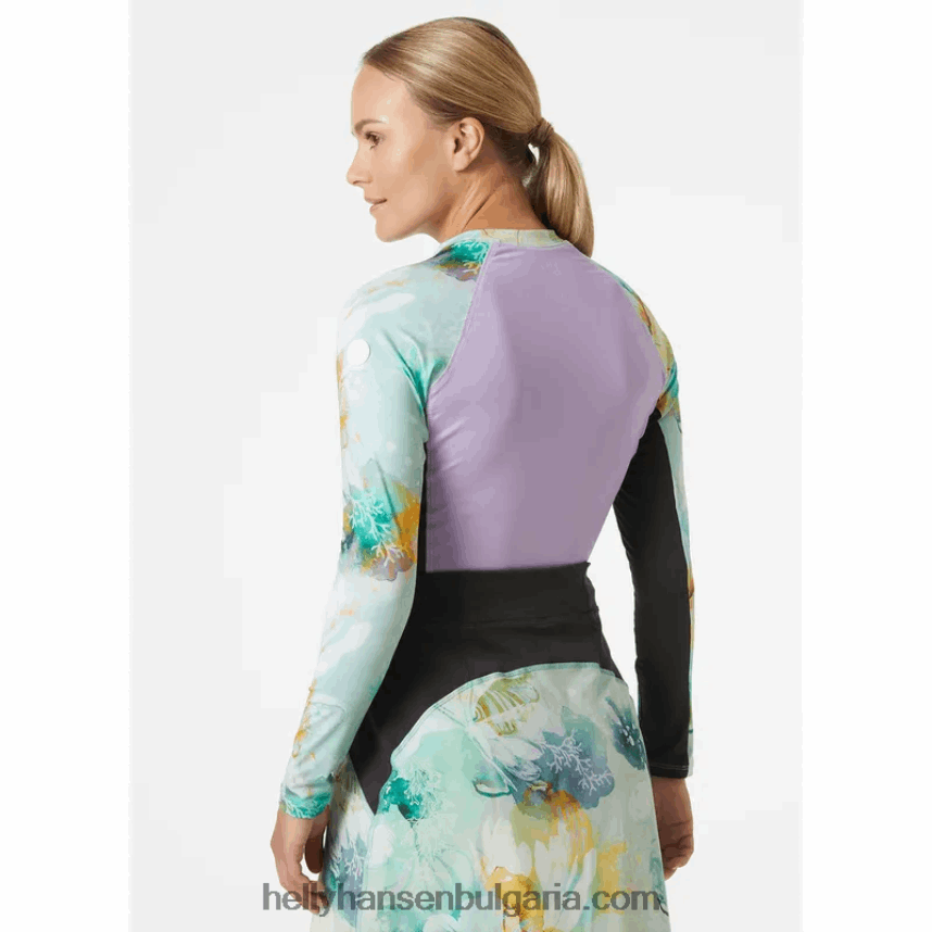 Жени дамски водни дрехи рашгард 80V22D2721 нефрит esra/морска ивица Helly-Hansen