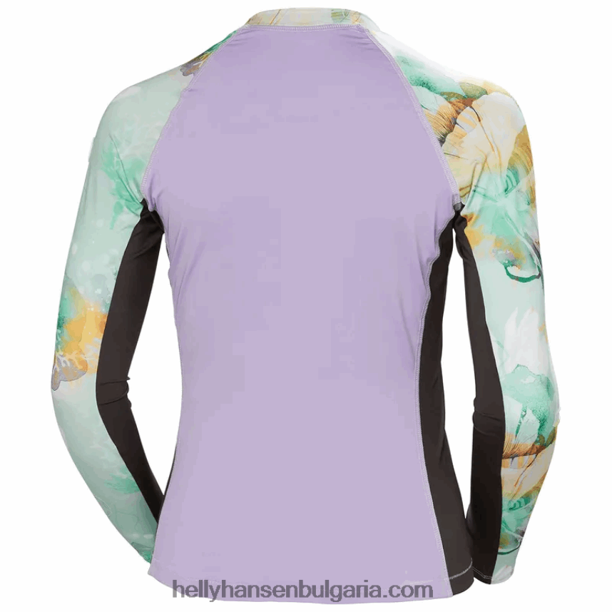 Жени дамски водни дрехи рашгард 80V22D2721 нефрит esra/морска ивица Helly-Hansen