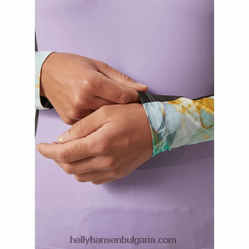 Жени дамски водни дрехи рашгард 80V22D2721 нефрит esra/морска ивица Helly-Hansen