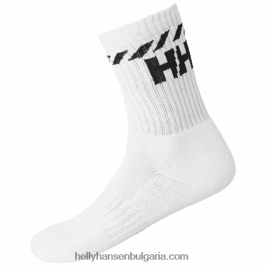 мъже унисекс памучни спортни чорапи 3 бр 80V22D1283 рязко зелено Helly-Hansen