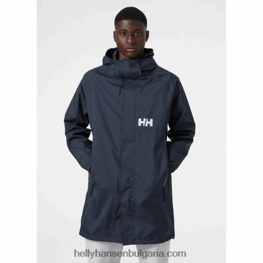 мъже мъжко активно дълго палто 80V22D274 военноморски флот Helly-Hansen