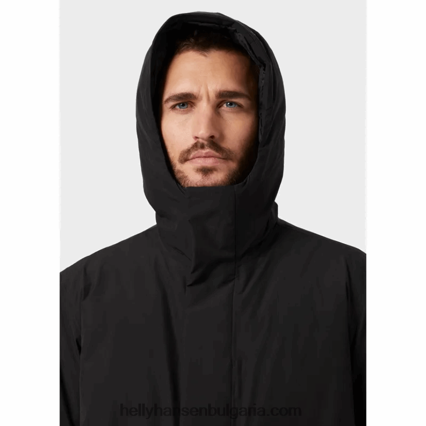 мъже мъжко градско професионално пухено палто 80V22D350 черен Helly-Hansen