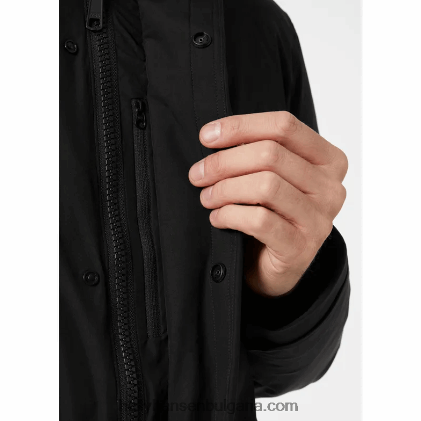 мъже мъжко градско професионално пухено палто 80V22D350 черен Helly-Hansen