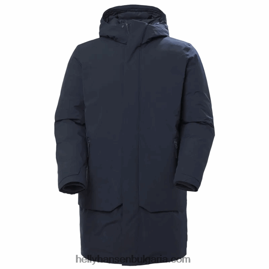 мъже мъжко градско професионално пухено палто 80V22D351 военноморски флот Helly-Hansen