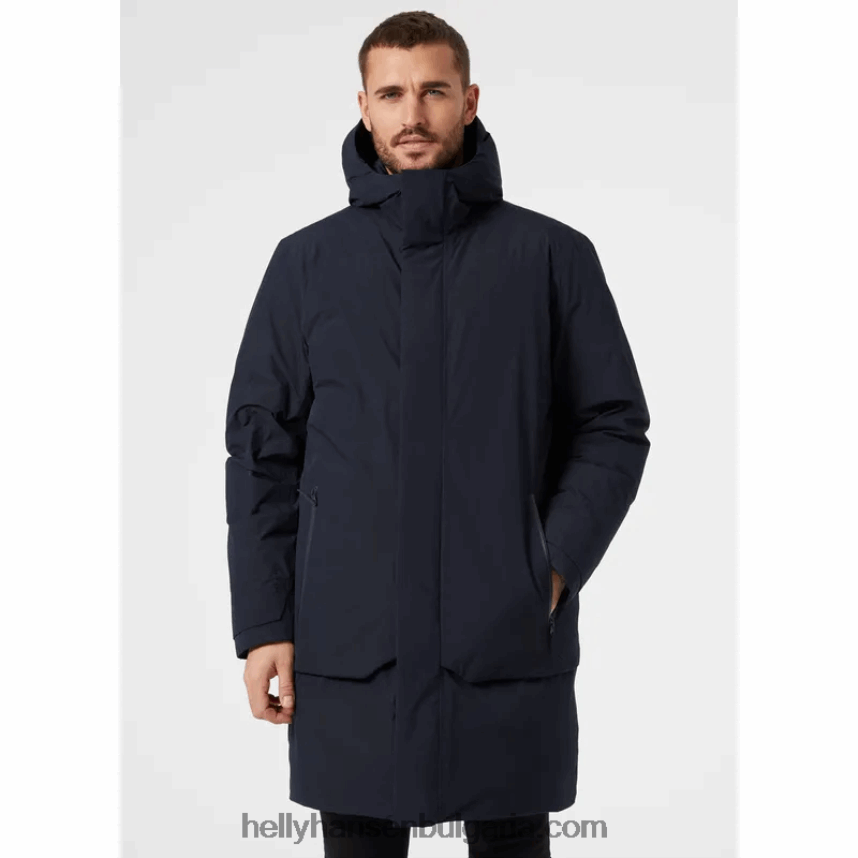 мъже мъжко градско професионално пухено палто 80V22D351 военноморски флот Helly-Hansen