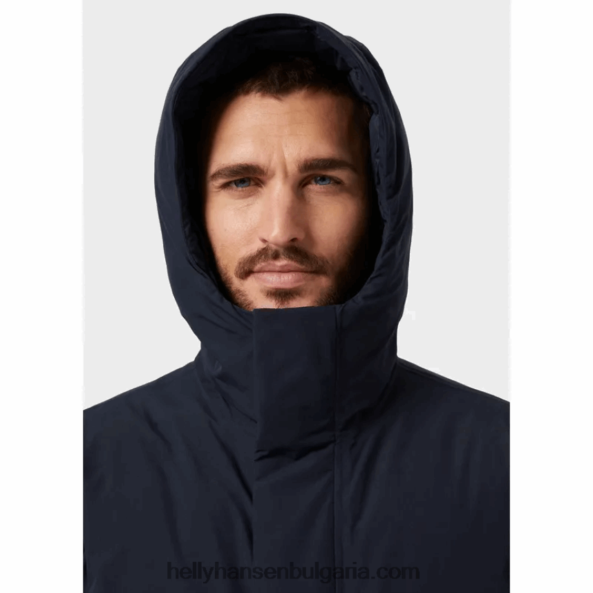 мъже мъжко градско професионално пухено палто 80V22D351 военноморски флот Helly-Hansen