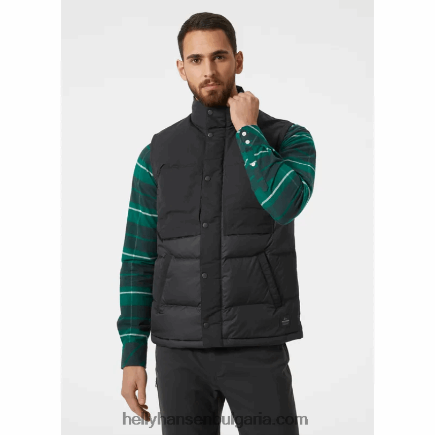 мъже мъжка пухена жилетка isfjord 80V22D305 абанос Helly-Hansen